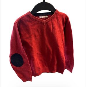 Boy’s Red Sweater with Black Elbow Patch